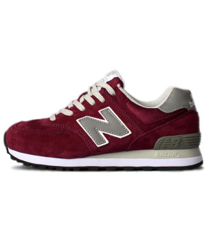 Кроссовки 574 New Balance бордовый с серым