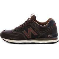 Кроссовки New Balance 574 мужские кожаные коричневые