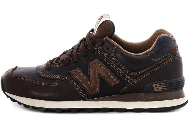 Кроссовки New Balance 574 мужские кожаные коричневые