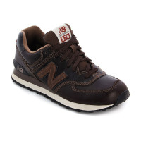 Кроссовки New Balance 574 мужские кожаные коричневые