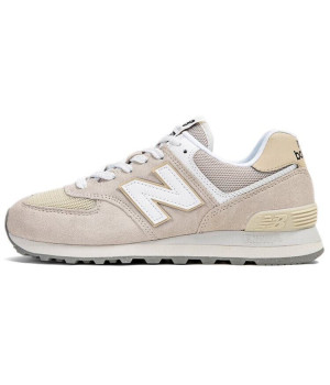 Кроссовки New Balance 574 женские бежевые с белым 