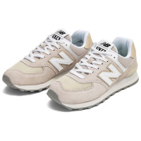 Кроссовки New Balance 574 женские бежевые с белым 