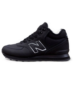 Кроссовки New Balance 574 Mid Black White с мехом