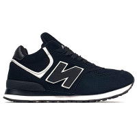 New Balance 574 High Black White Winter с мехом