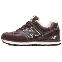 Кроссовки New Balance 574 Dark Brown с мехом