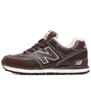 Кроссовки New Balance 574 Dark Brown с мехом