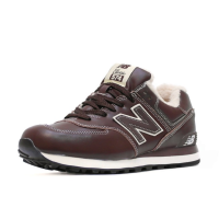 Кроссовки New Balance 574 Dark Brown с мехом