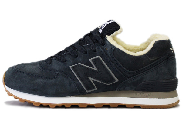 Кроссовки New Balance 574 Blue White с мехом