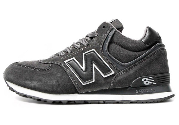 New Balance 574 High Grey Black White Winter