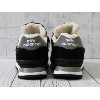 Кроссовки New Balance 574 Black White с мехом