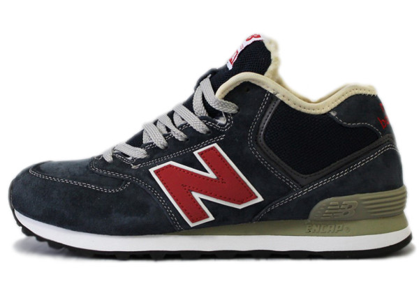 Кроссовки New Balance 574 Синие с красным с мехом