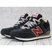 Кроссовки New Balance 574 Синие с красным с мехом