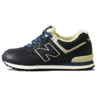 New Balance 574 Leather Blue зимние