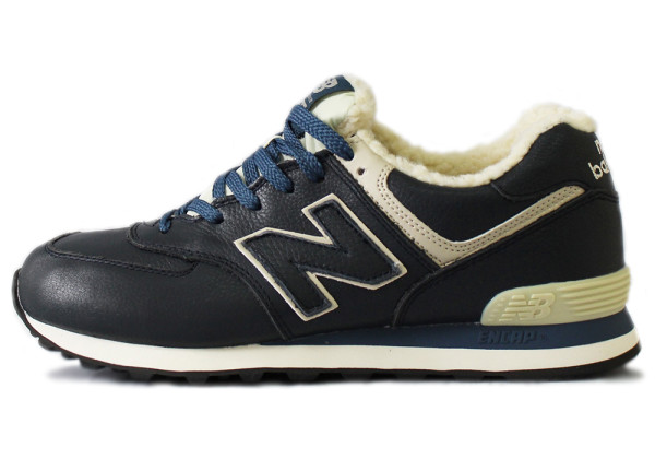 New Balance 574 Leather Blue зимние