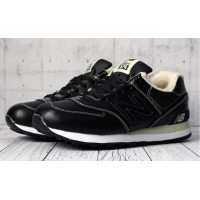 New Balance 574 Leather Black зимние