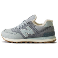 Кроссовки New Balance 574 Light Blue Grey с мехом