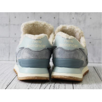 Кроссовки New Balance 574 Light Blue Grey с мехом