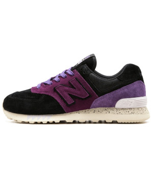 Кроссовки New Balance 574 черные с фиолетовым