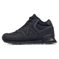 New Balance 574 Black Winter с мехом