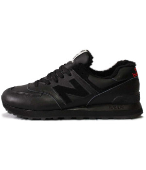 New Balance 574 Black Red зимние