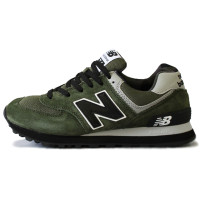 Кроссовки New Balance 574 хаки с черным