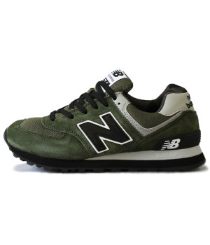 Кроссовки New Balance 574 хаки с черным