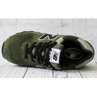 Кроссовки New Balance 574 хаки с черным