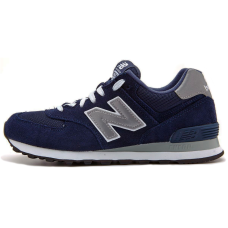 Кроссовки New Balance 574 с сеткой темно-синие 