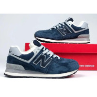 New Balance 574 Evergreen Blue с мехом