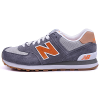 Кроссовки New Balance 574 Premium серые с оранжевым