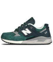 New Balance кроссовки 530 зеленые с темно-синем 