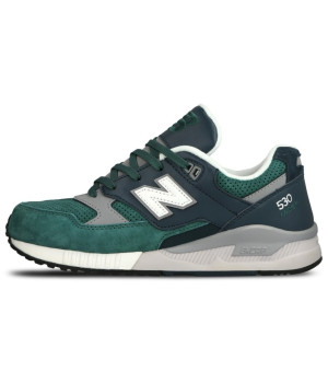 New Balance кроссовки 530 зеленые с темно-синем 