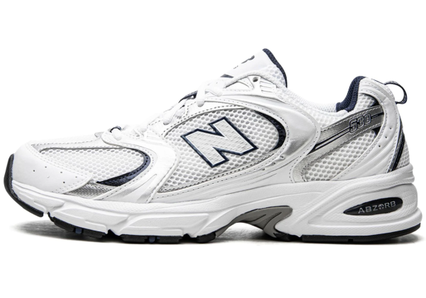 New Balance 530 White Silver Navy