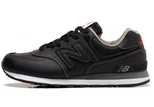 New Balance 574 Leather Black зимние