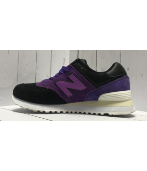 Кроссовки New Balance 574 черные с фиолетовым