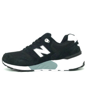 Кроссовки New Balance 999 с белой подошвой черные