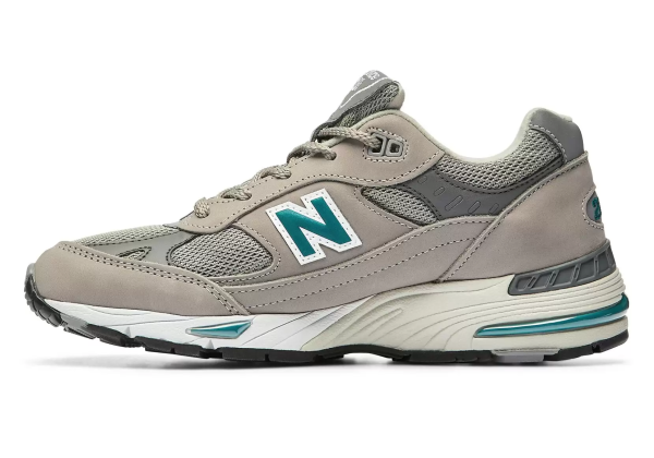 Кроссовки New Balance 991серые с зеленым