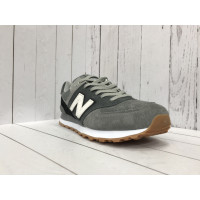 Кроссовки 574 New Balance серые с белым