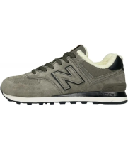 New Balance 574 Sand Grey Black зимние
