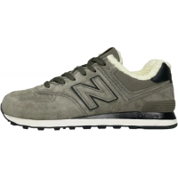 New Balance 574 Sand Grey Black зимние