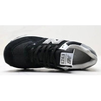 New Balance 574 Suede Black White