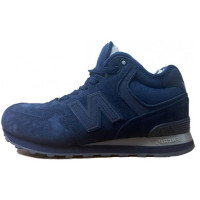 Кроссовки New Balance 574 зимние высокие синие