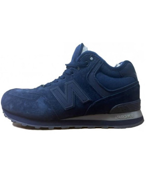 Кроссовки New Balance 574 зимние высокие синие