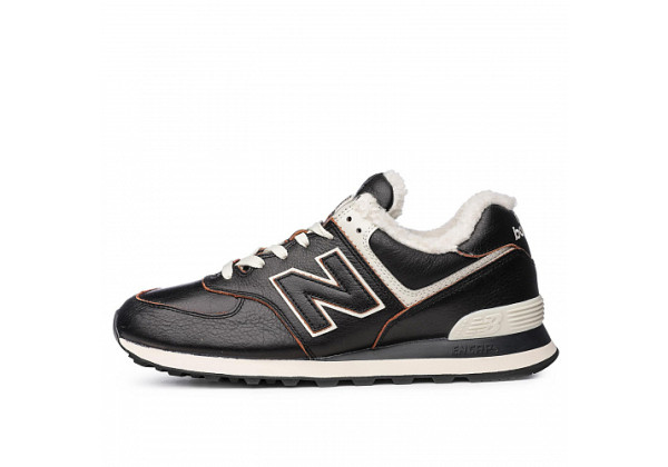 New Balance кроссовки зимние 574 коричневые