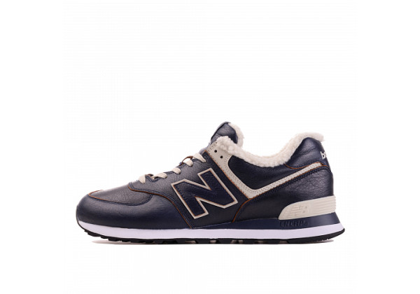 New Balance кроссовки зимние 574 синие