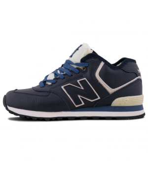 Кроссовки New Balance 574 зимние полностью синие