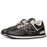 New Balance кроссовки зимние 574 коричневые