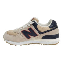 Женские кроссовки New Balance 574 Classic бежевые с черным