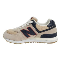 Женские кроссовки New Balance 574 Classic бежевые с черным