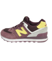 New Balance женские кроссовки 574 Classic бордово-желтые